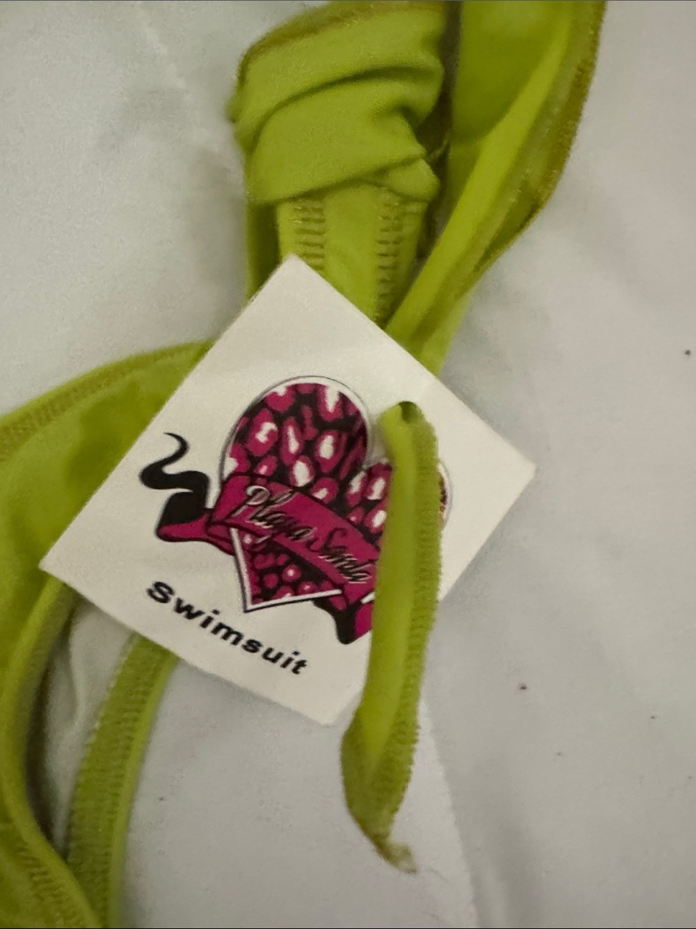 Lime Green String Bikini Set - Picture 3 of 3